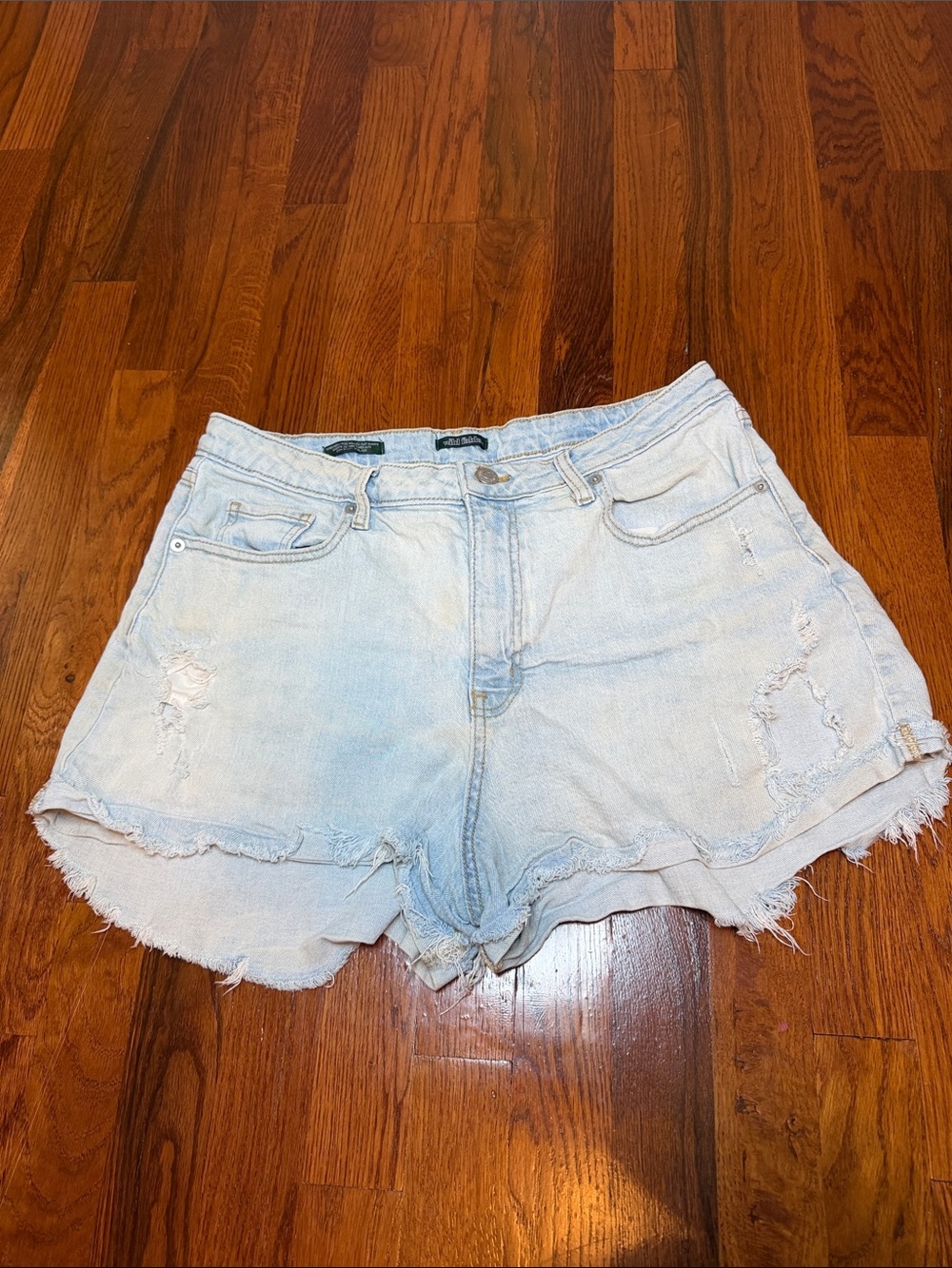 Women’s Light Blue Distressed Denim Jean Shorts Wild fable 12/r
